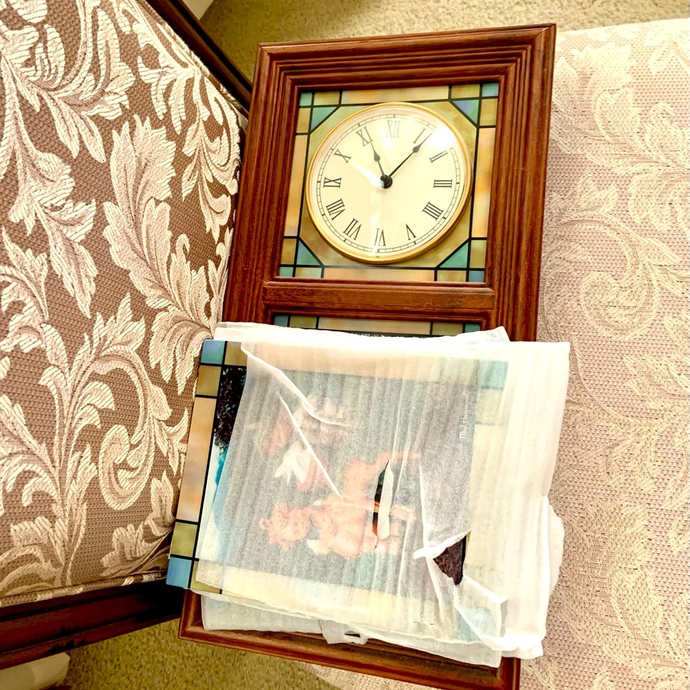 MJ Hummel Stained Glass Clock of Seasons